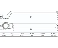 BGS Jednoočkový klíč VDE | s hlubokým vyhnutím | 22 mm - BGS 72022 (1)