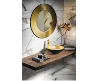 SAPHO MURANO BLACK-GOLD skleněné umyvadlo na desku, průměr 40cm, zlatá/černá (4)