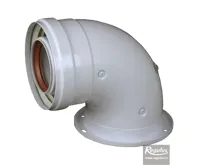 Mora-Top Koleno s přírubou a měřícími otvory 60/100 - 90° pro 18KT