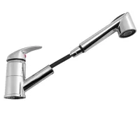 AQUALINE Stojánková dřezová baterie s výsuvnou sprškou, chrom (4)