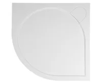 GELCO ARCA sprchová vanička z litého mramoru, čtvrtkruh 90x90cm, R550, bílá