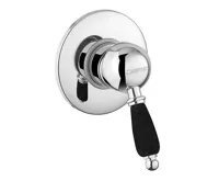 SAPHO KIRKÉ BLACK podomítková sprchová baterie, 1 výstup, černá páčka, chrom SAPHO KIRKÉ BLACK podomítková sprchová baterie, 1 výstup, černá páčka, chrom