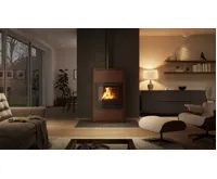 HS Flamingo Krbová kamna AQUAFLAM ® 25 s výměníkem - hnědá - sametová, základní regulace (14)