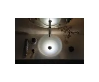 SAPHO TELICA skleněné umyvadlo na desku Ø 42cm, bílá mat (1)