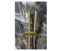 SAPHO Sprchová tyč, posuvný držák, kulatá, 708mm, ABS/zlato mat (1)