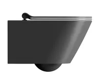 GSI KUBE X závěsná WC mísa, GeniusFlush, 36x55cm, černá dual-mat (3)