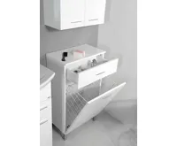 AQUALINE ZOJA/KERAMIA FRESH skříňka spodní s košem 50x78x29cm, bílá (8)