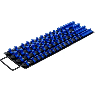 BGS Sada kolejnic pro nástrčné hlavice, s 80 klipy, pro hlavice 6,3 mm (1/4"), 10 mm (3/8"),