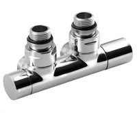 SAPHO TWIN připojovací sada ventilů pro středové připojení, chrom