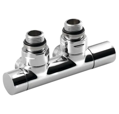 SAPHO TWIN připojovací sada ventilů pro středové připojení, chrom