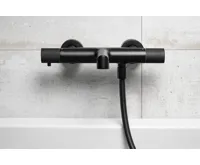 SAPHO SOLARIS nástěnná vanová termostatická baterie, černá mat (4)