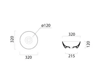 GSI PURA keramické umývátko na desku, průměr 32cm, černá mat (4)