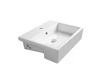 ISVEA PURITY keramické umyvadlo polozápustné, 50x42cm, bílá (1)