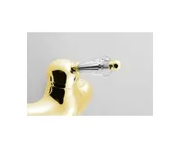 SAPHO KIRKÉ CRYSTAL nástěnná baterie, páčka krystal, zlato (1)