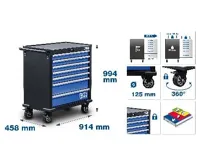 BGS Dílenský vozík XL, 7 zásuvek, prázdný (1)