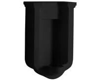 KERASAN WALDORF urinál se zakrytým přívodem vody, 44x72cm, černá mat