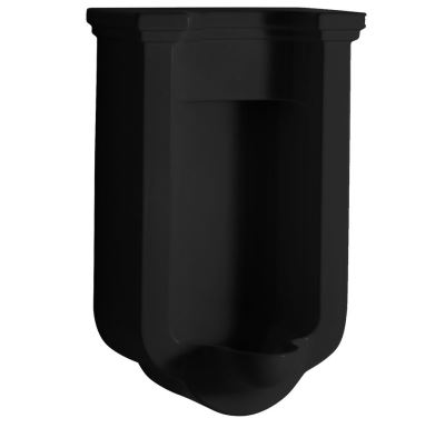 KERASAN WALDORF urinál se zakrytým přívodem vody, 44x72cm, černá mat