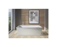 GELCO KVADRIE volně stojící vana 1590x650x550mm, litý mramor, bílá lesk (1)