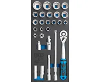 BGS Modul - gola sada, 1/2", 8-32 mm, 27 dílů