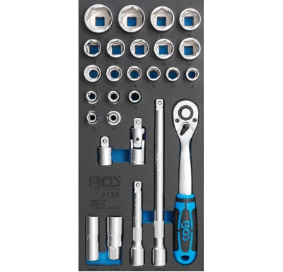 BGS Modul - gola sada, 1/2", 8-32 mm, 27 dílů
