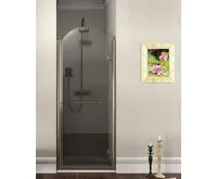 GELCO ANTIQUE sprchové dveře otočné, 800mm, pravé, ČIRÉ sklo, bronz, světlý odstín