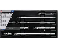 BGS Prodloužení 1/4&quot;, 3/8&quot;, 1/2&quot;, 50 - 250 mm, sada 9 dílů