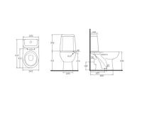 AQUALINE RIGA WC kombi, dvojtlačítko 3/6l, zadní odpad, bílá (5)