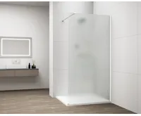 POLYSAN ESCA WHITE MATT jednodílná sprchová zástěna k instalaci ke stěně, matné sklo, 1500 mm