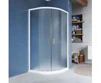 Sprchový kout, Kora, čtvrtkruh, 80 cm, R550, bílý ALU, sklo Grape Sprchový kout, Kora, čtvrtkruh, 80 cm, R550, bílý ALU, sklo Grape