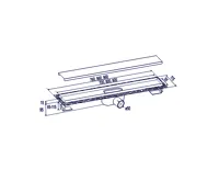 Odtokový žlab SLIM CZ23, nerez 900mm (1)
