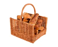 HS Flamingo Koš na dřevo proutěný rovný (2)