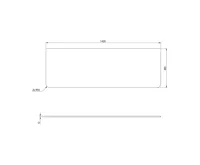 SAPHO KERALA deska Rockstone 142x1,2x48,5cm, bílá mat (3)