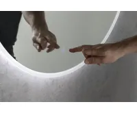 AQUALINE URSA kulaté zrcadlo s LED osvětlením ø 60cm, dotykový senzor, stmívatelné (7)