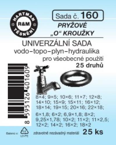 Hartman sada č. 160: sada těs. univers. "o" kroužky - 25 ks