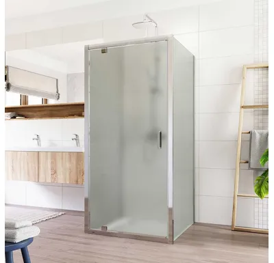 LIMA Sprchový kout, pivotové dveře, 2x boční stěna, 80x80x80x190 cm, chrom ALU, sklo Point 6 mm