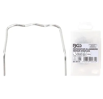 BGS L-profil spony, zahnuté, náhradní, balení 100ks; 0,6 mm