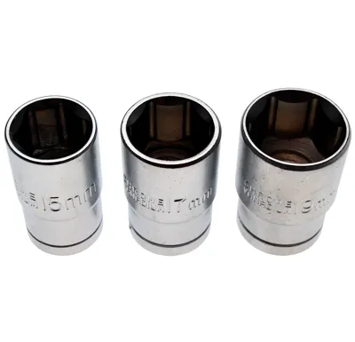 BGS Hlavice nástrčné, 12,5 mm (1/2"), 15 / 17 / 19 mm, 3dílná