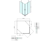POLYSAN ZOOM čtvercová sprchová zástěna 900x900mm, čiré sklo (10)