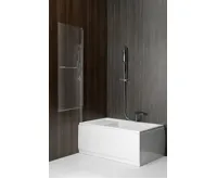 POLYSAN RIONI vanová zástěna s pneumatickým zdvihem, š. 710mm, stříbrná, čiré sklo (6)