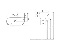 SAPHO NERISSA keramické umývátko, 42x29cm, bílá (8)