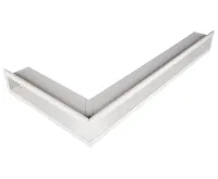 HS Flamingo Krbová mřížka OTEVŘENÁ rohová levá 80x40x6 cm, bílá