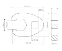 BGS Klíč plochý otevřený 3/8&quot; 17 mm