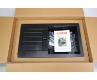 GRANISIL ARCOS 770.0 Granitový dřez s odkapem, černý (23)