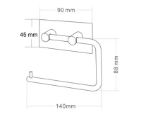 SAPHO Samolepící držák toaletního papíru, černá mat (2)