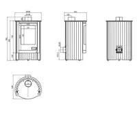 HS Flamingo Krbová kamna MASTERFLAMME ® Piccolo I, hnědá - sametová (28)