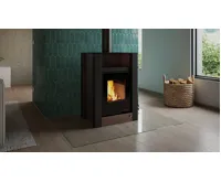 HS Flamingo Krbová kamna AQUAFLAM VARIO ® LEND 11/7kW hnědá - sametová, elektronická regulace (20)