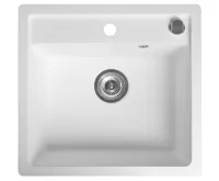 SAPHO Granitový vestavný dřez mono, 53x50cm, bílá SAPHO Granitový vestavný dřez mono, 53x50cm, bílá