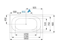 Santech akrylátová vana Plus 1850x900 (1)