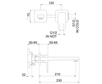 SAPHO TURSI podomítková dvouprvková umyvadlová baterie, černá mat (3)