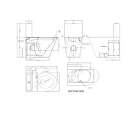 NOFER WC kombi mísa s nádržkou včetně splachovacího mechanismu a WC sedátka 370x680x620 mm, nerez mat (2)